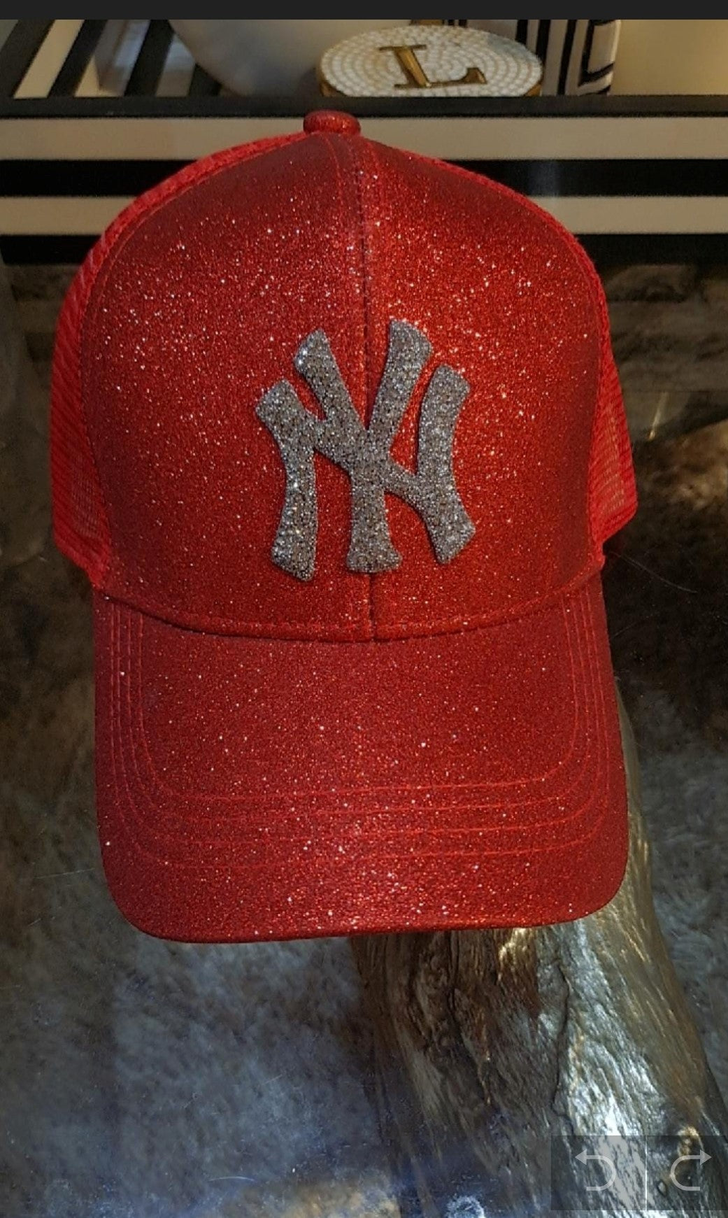 Glitter Ponytail NY Baseball Cap