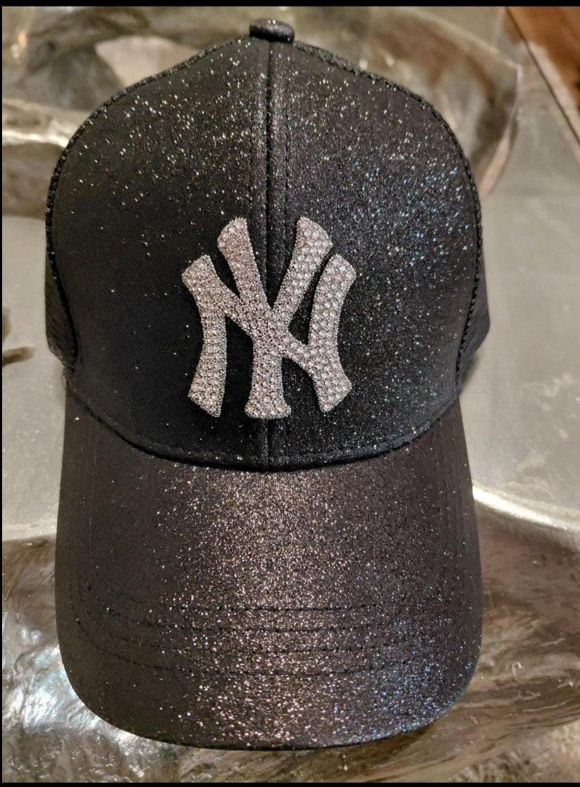 Glitter Ponytail NY Baseball Cap