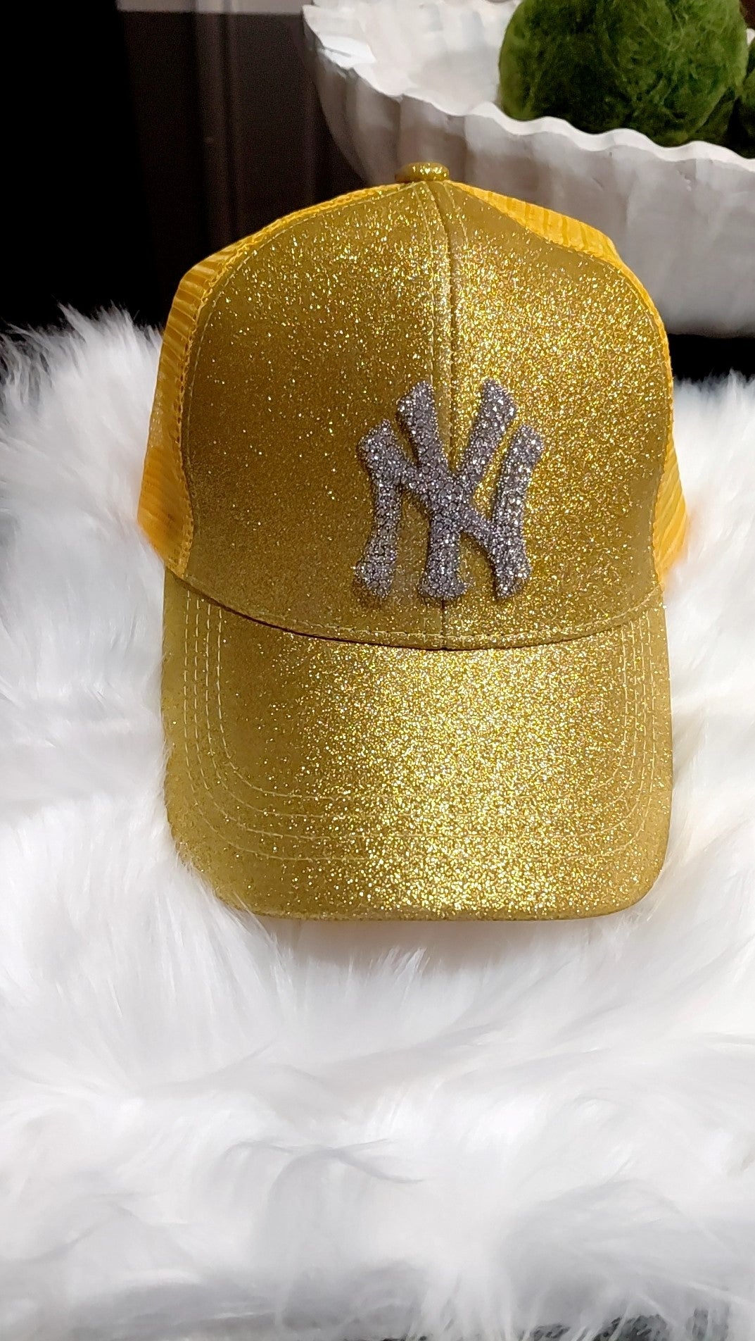 Glitter Ponytail NY Baseball Cap