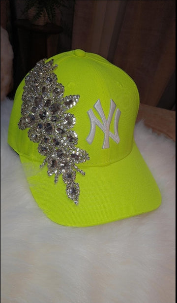 Side Bling Crystal NY Baseball Cap