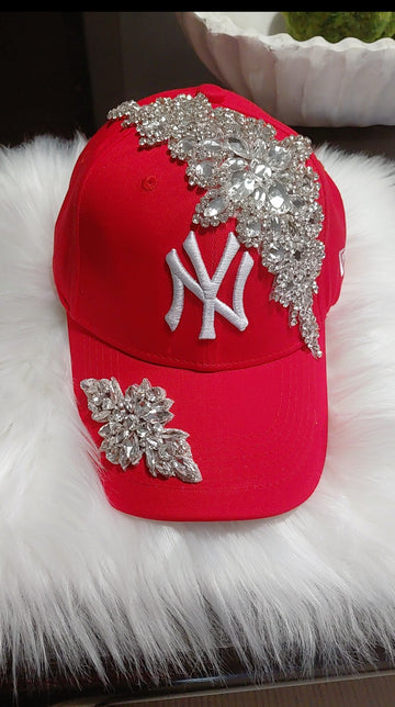 Double Bling Crystal NY Baseball Cap
