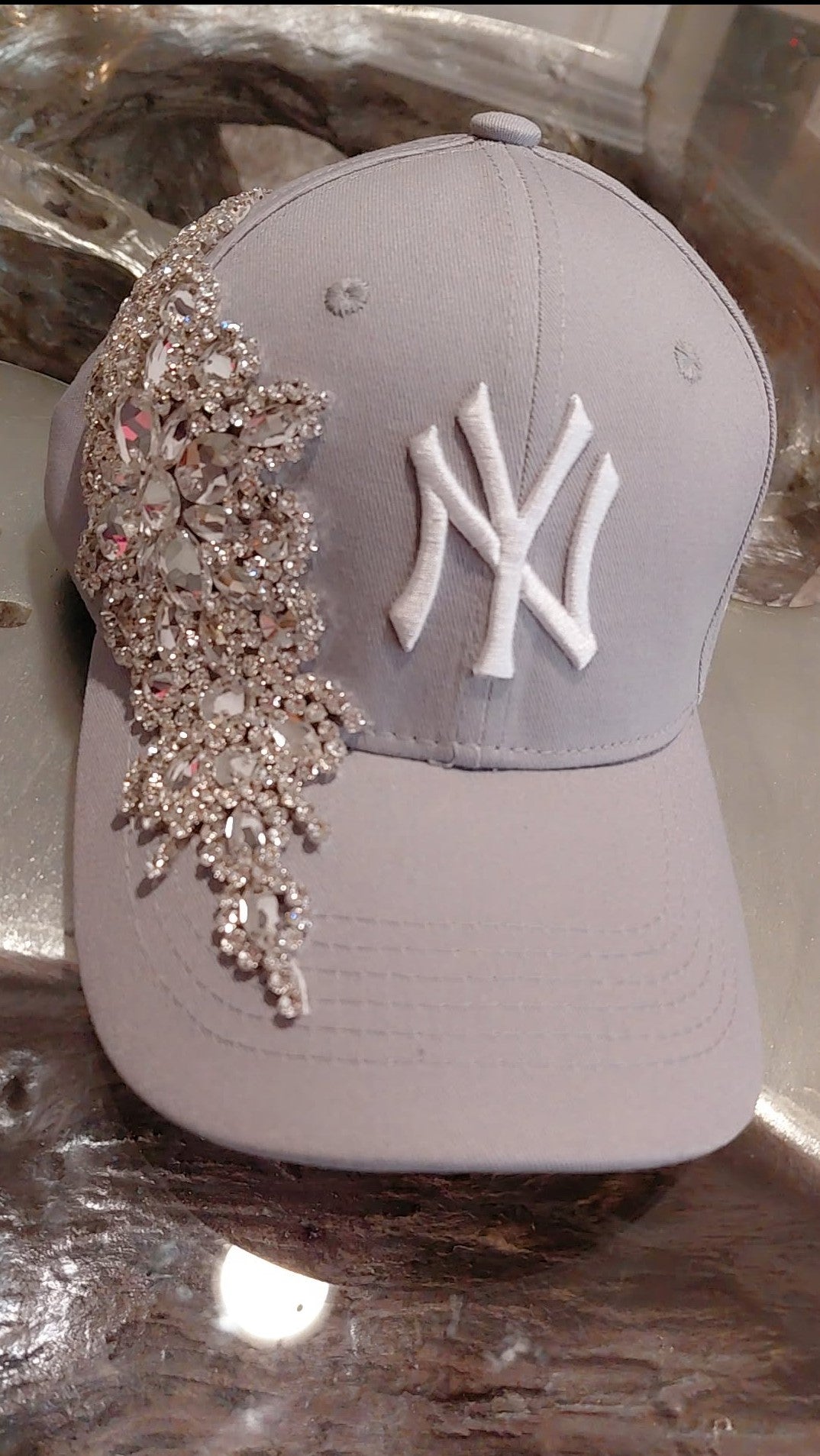 Side Bling Crystal NY Baseball Cap