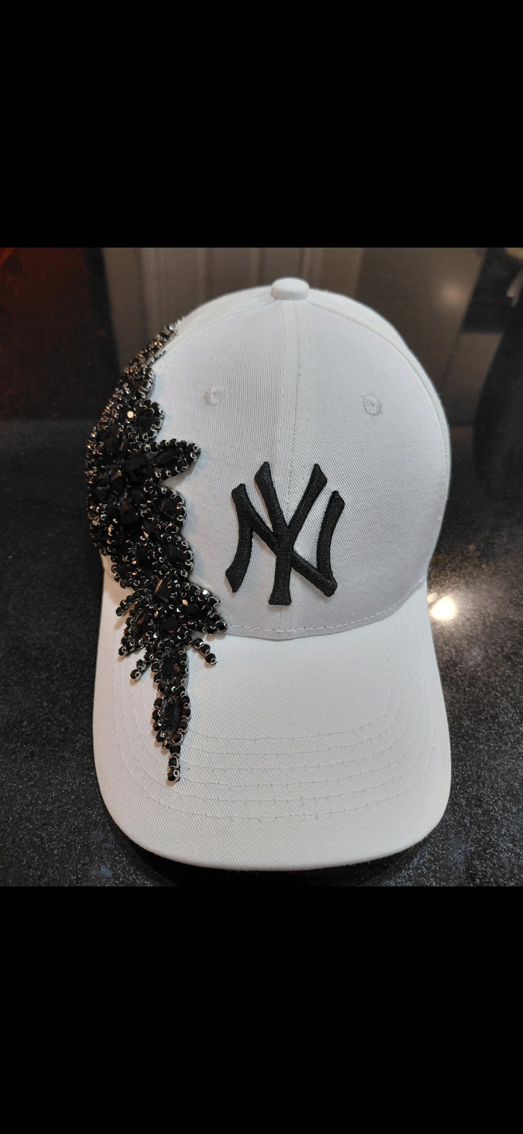 Side Bling Crystal NY Baseball Cap