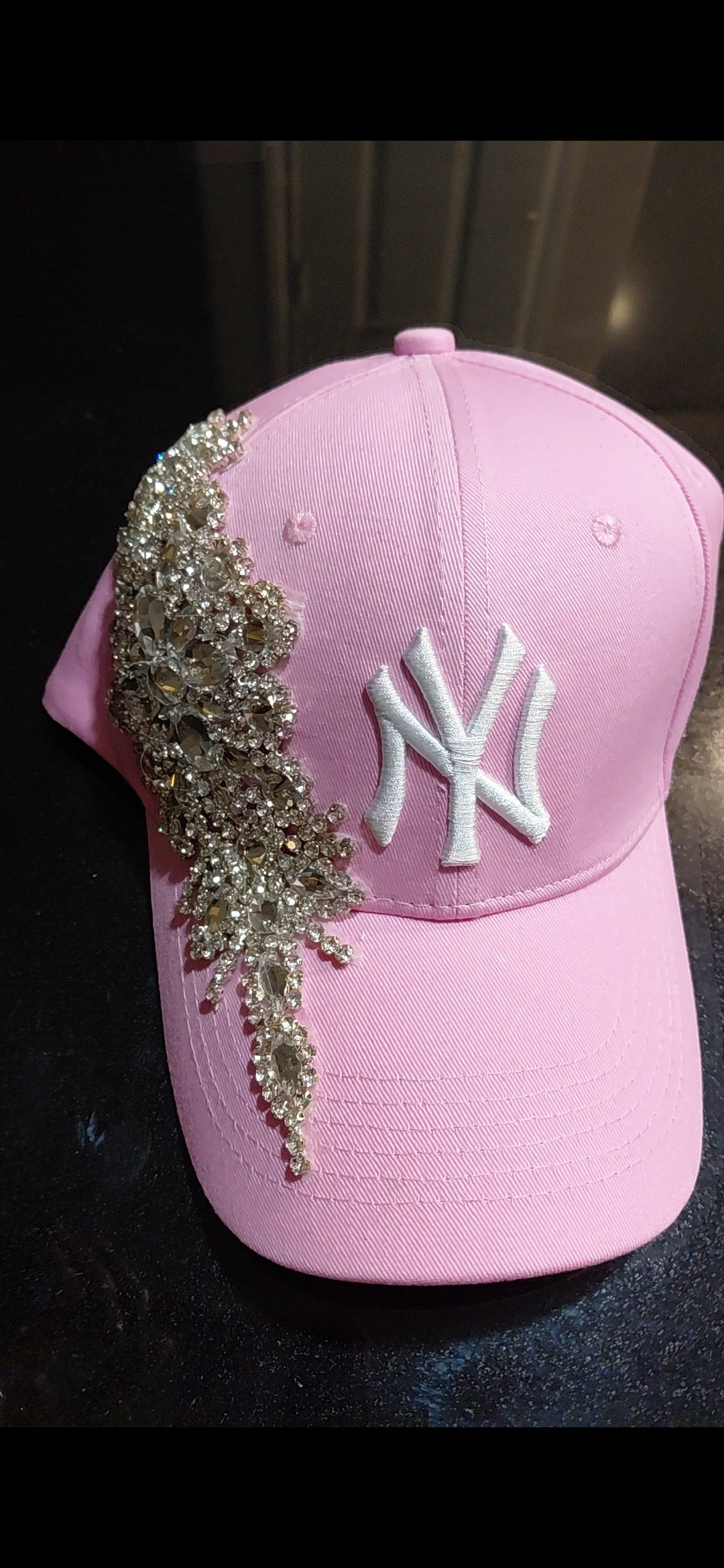 Side Bling Crystal NY Baseball Cap