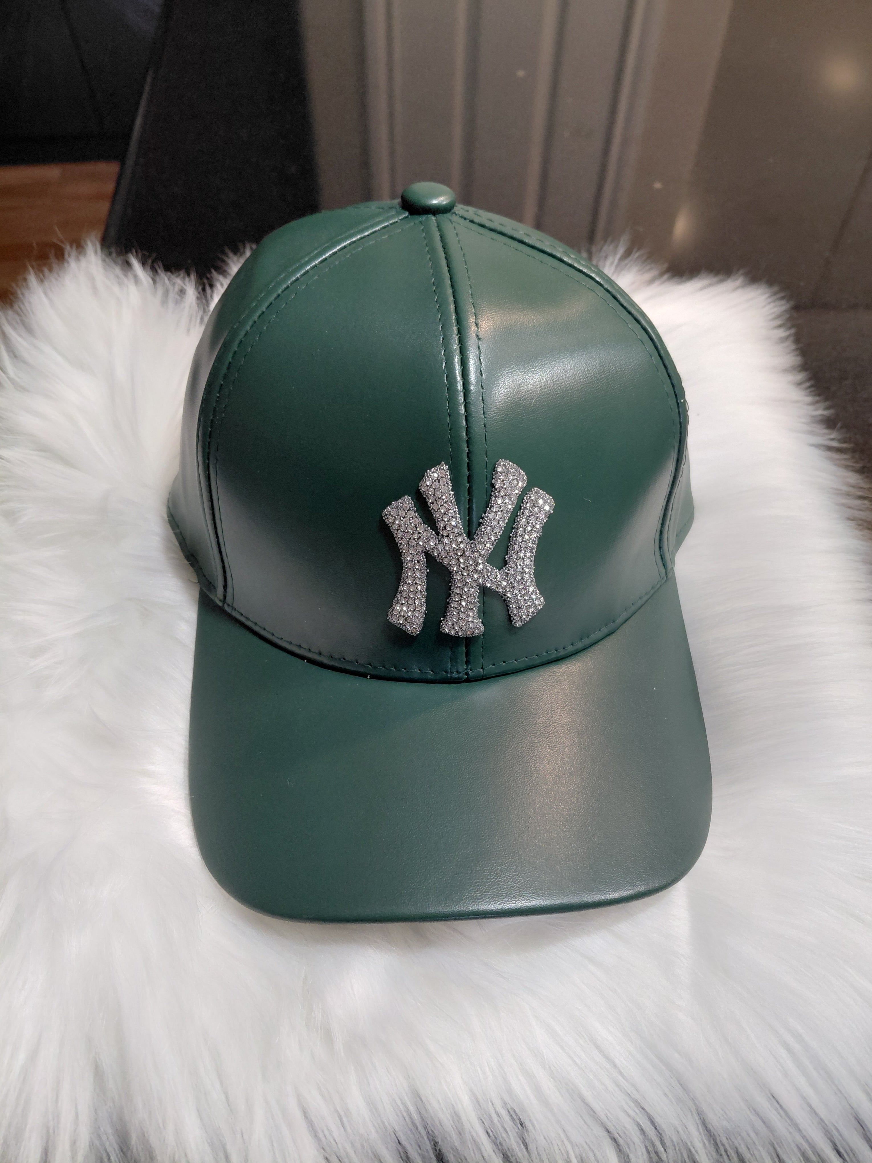 Leather LA and NY Baseball hat