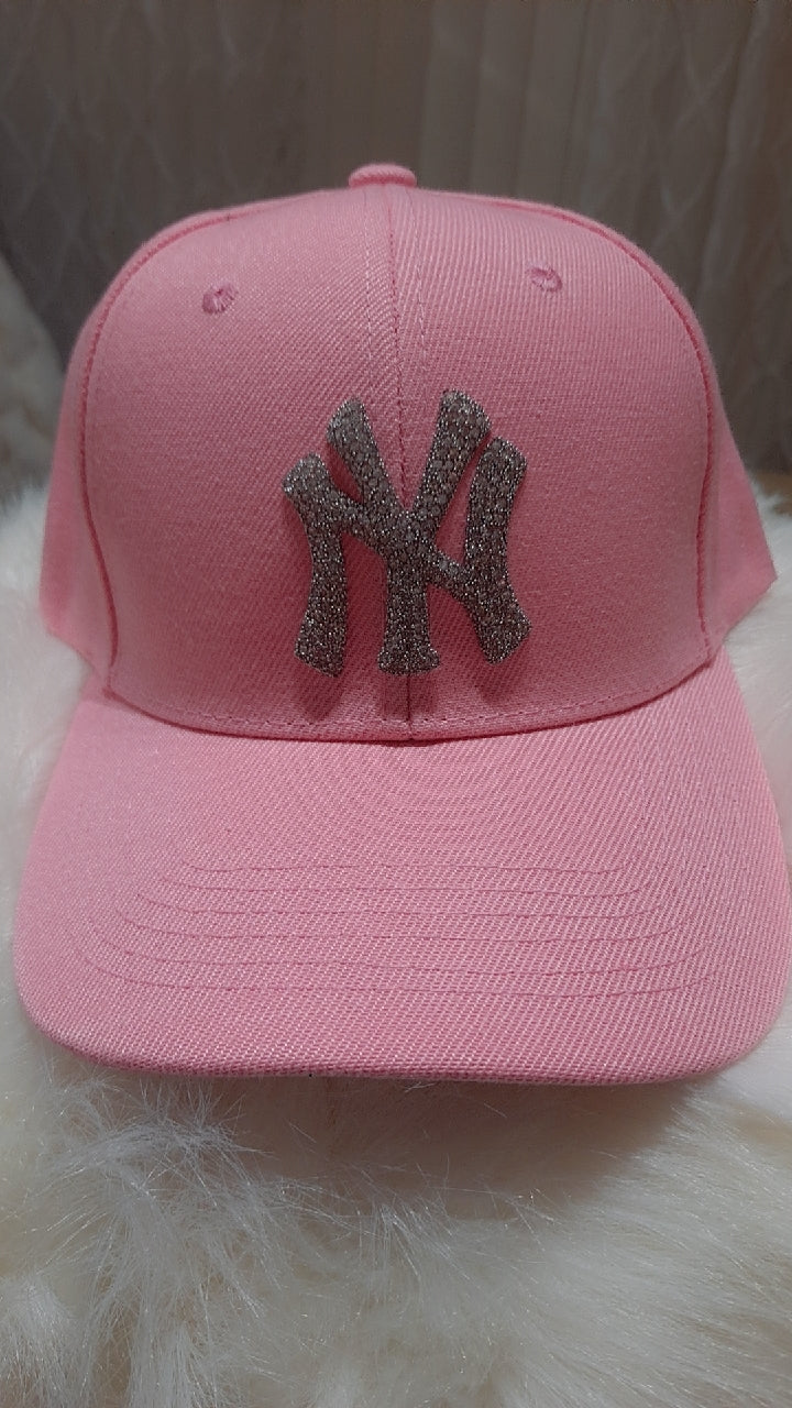 Basic LA or NY Bling Baseball Hat