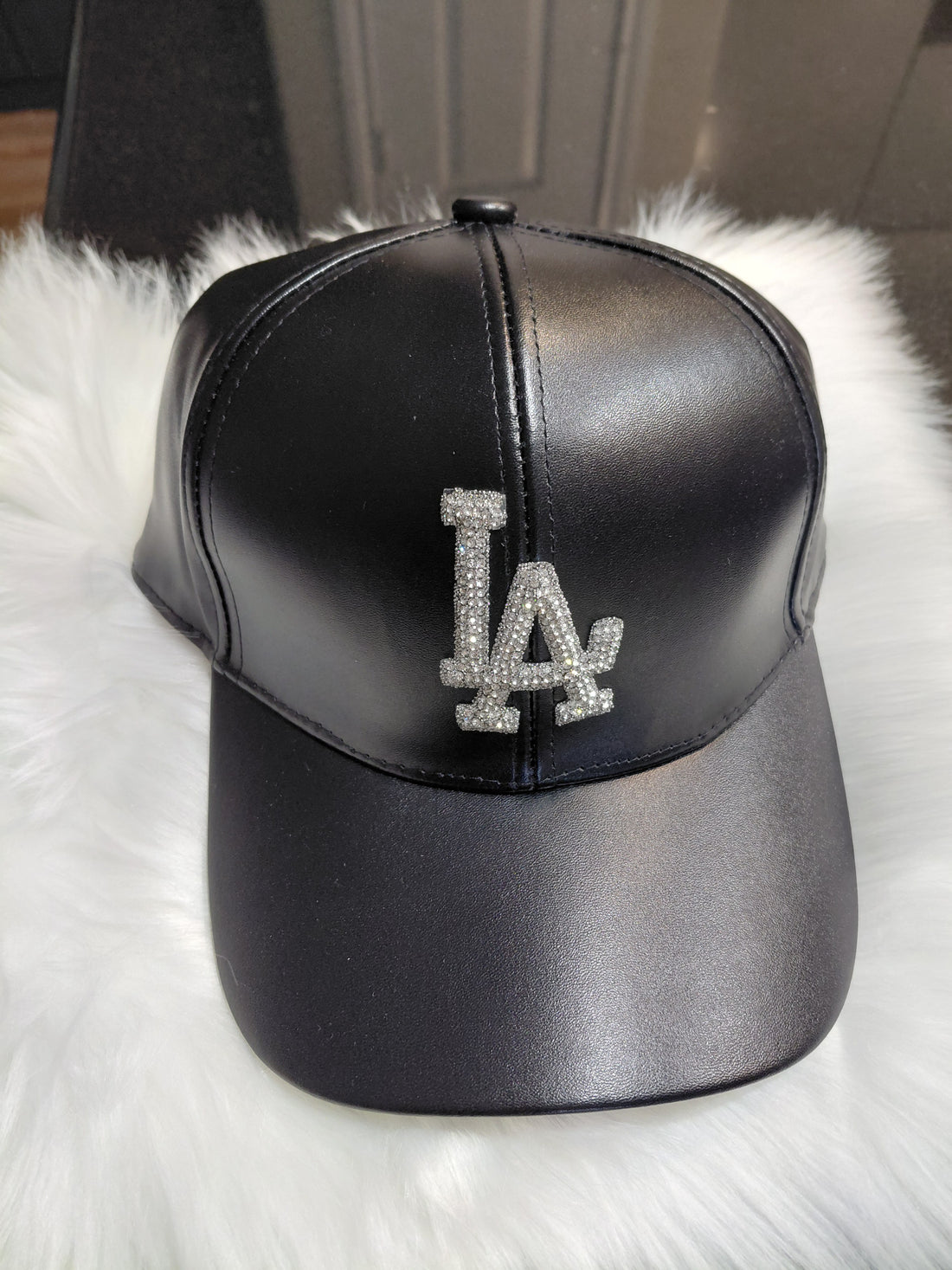Leather LA and NY Baseball hat
