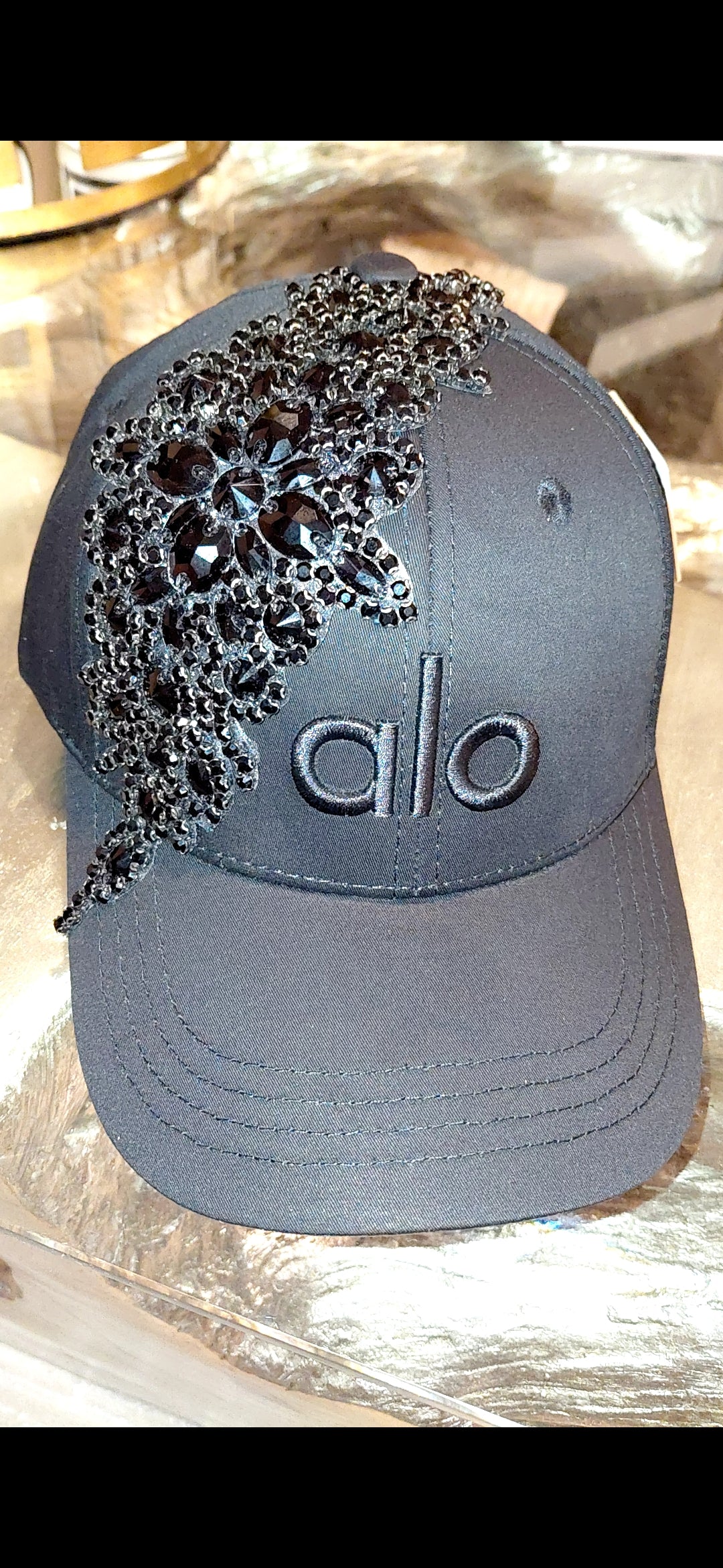 Alo Baseball Hat hat with Top Bling Patch