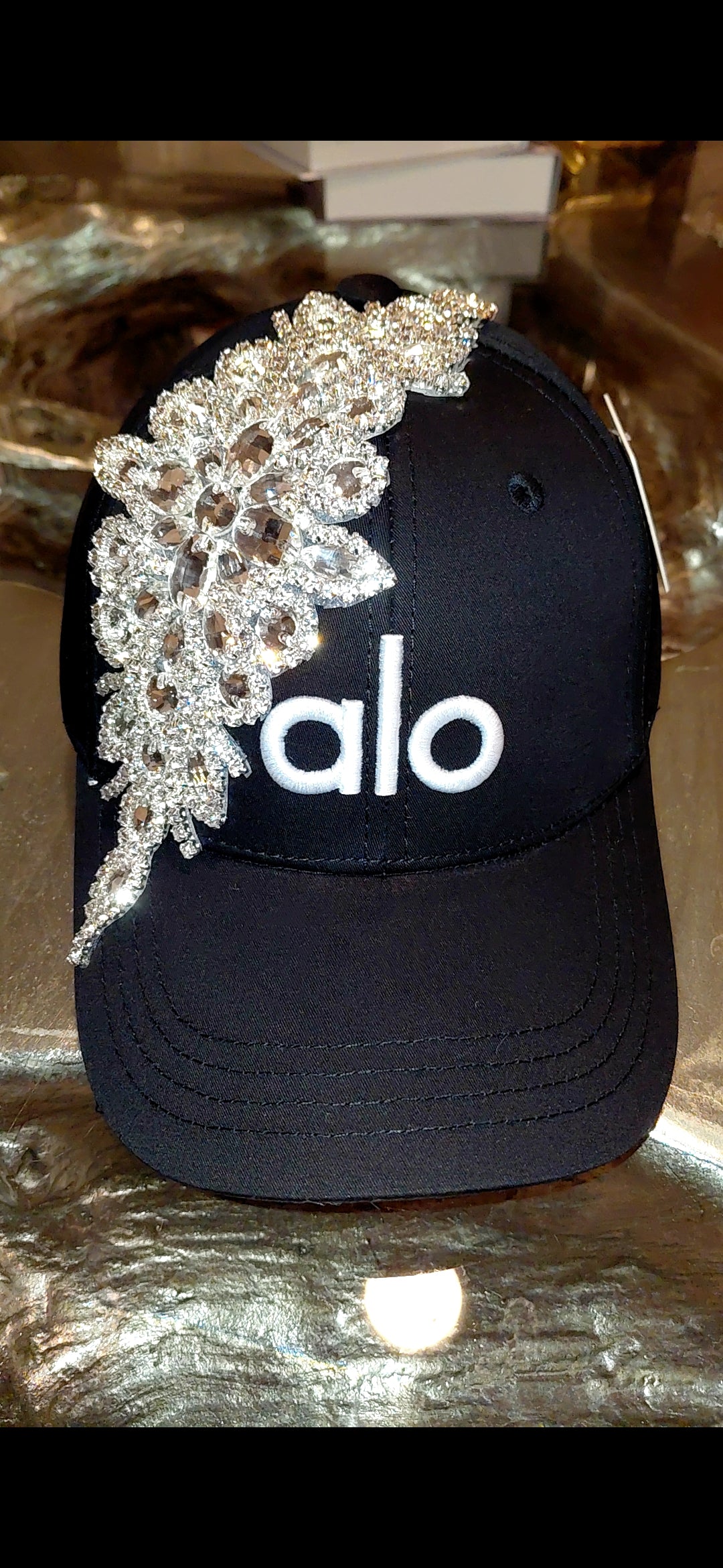 Alo Baseball Hat hat with Top Bling Patch