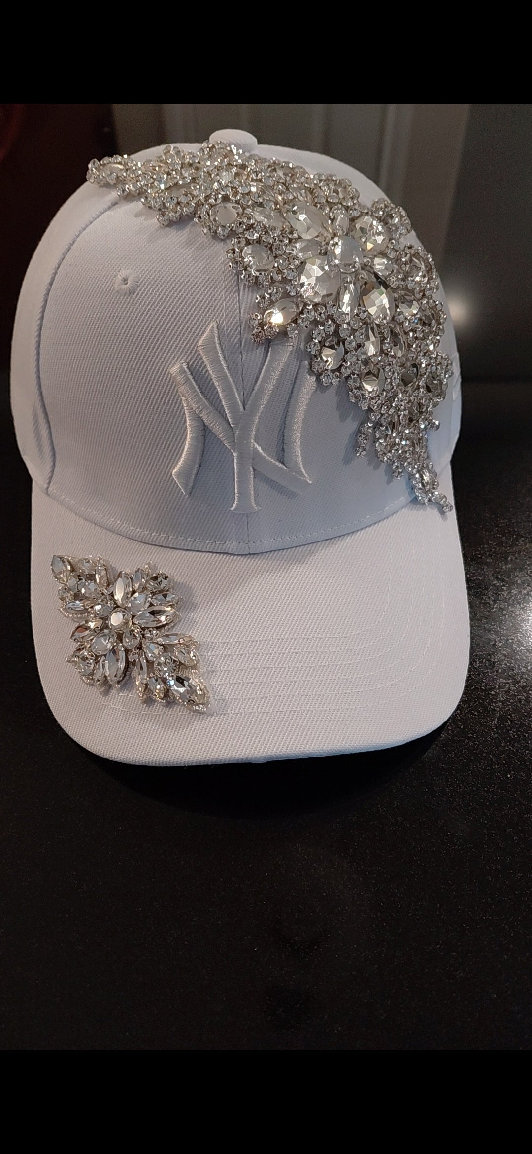 Double Bling Crystal NY Baseball Cap