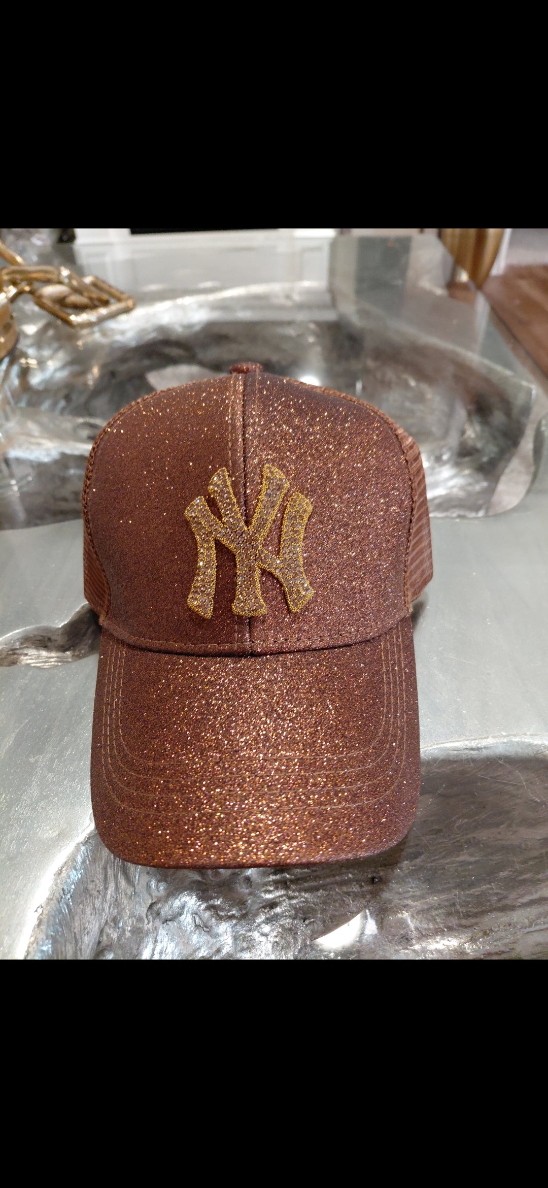 Glitter Ponytail NY Baseball Cap