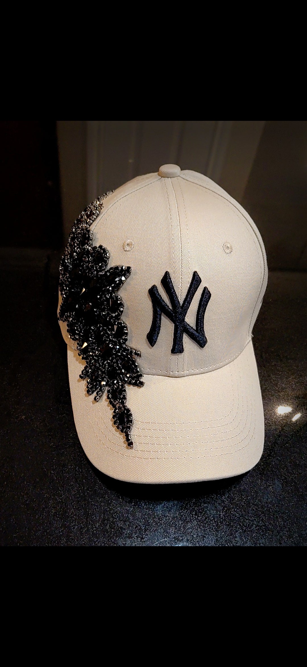 Side Bling Crystal NY Baseball Cap