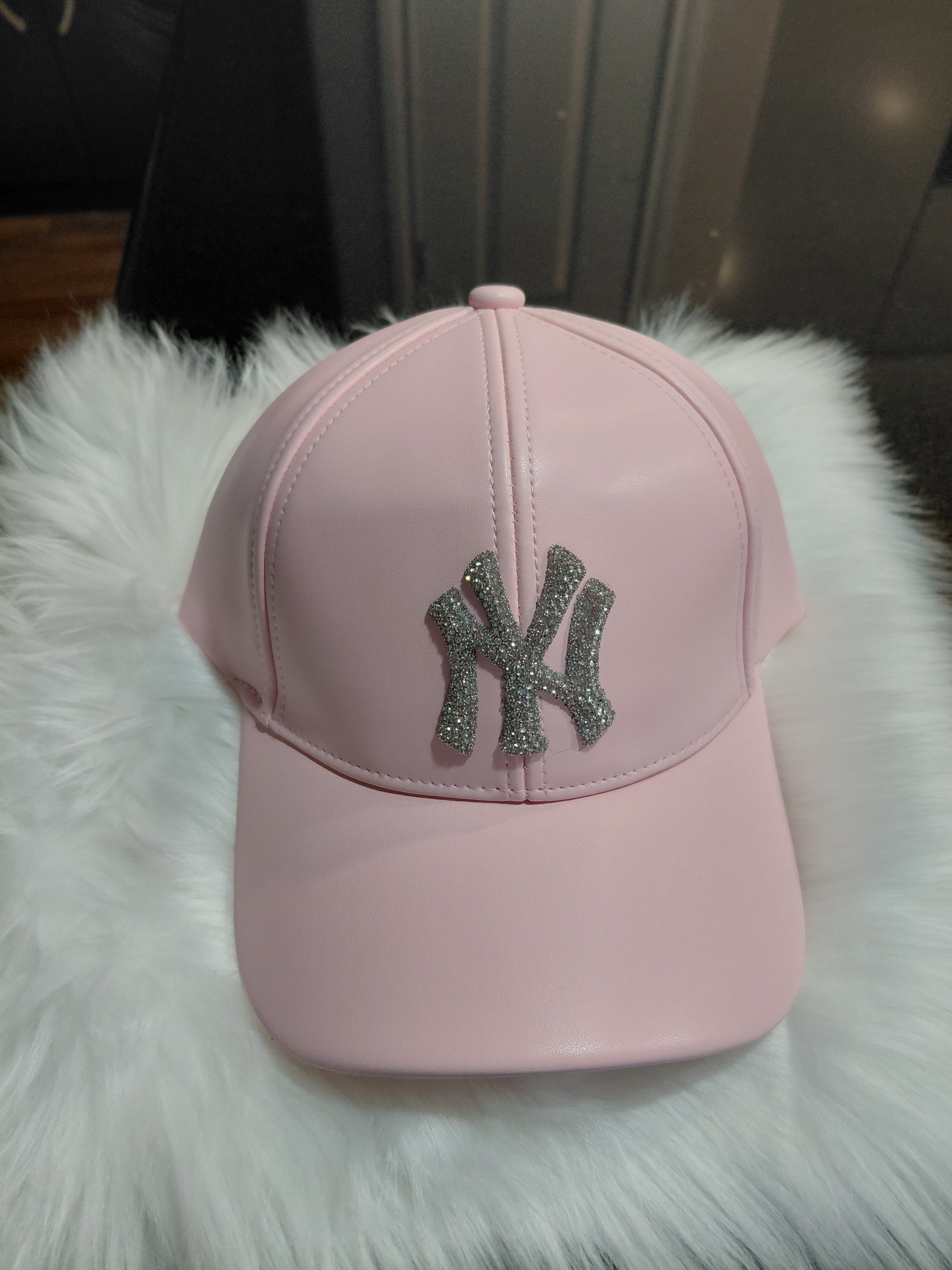 Leather LA and NY Baseball hat