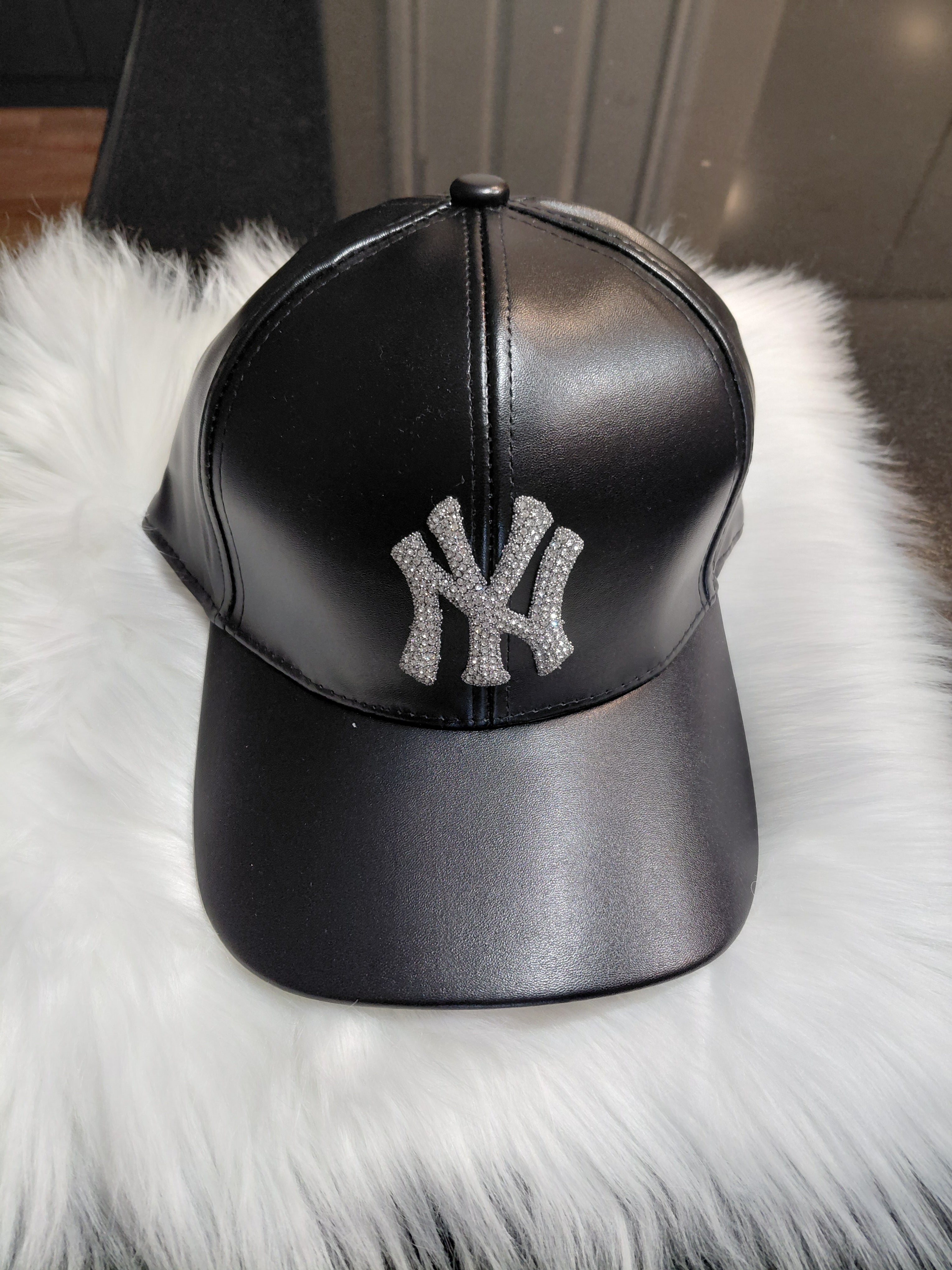 Leather LA and NY Baseball hat